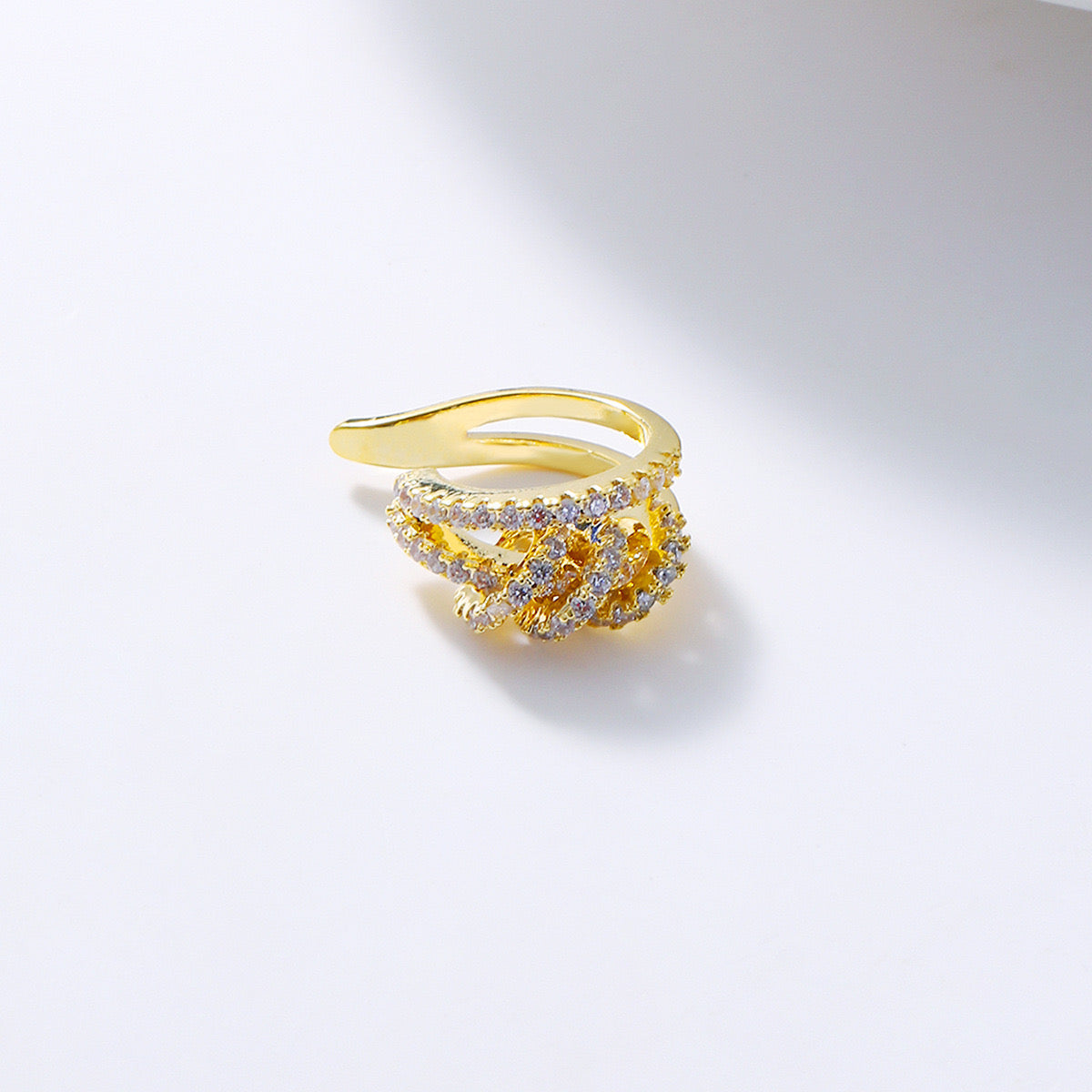 Joint Ring CZ 18K Gold Anti Tarnish Single Ear Cuff Earring Bulk