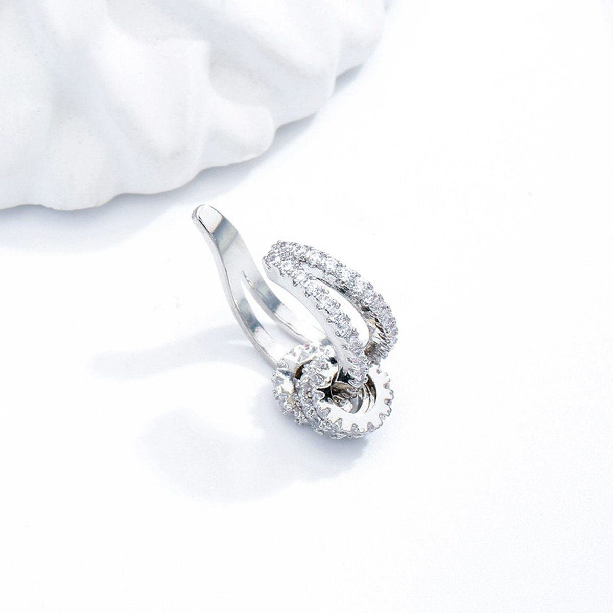 Joint Ring CZ 18K Gold Anti Tarnish Single Ear Cuff Earring Bulk