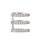 Studded Triple Layer CZ Gold Anti Tarnish Single Ear Cuff Earring Bulk