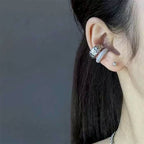 Beaten CZ 18K Gold Anti Tarnish Single Ear Cuff Earring Bulk