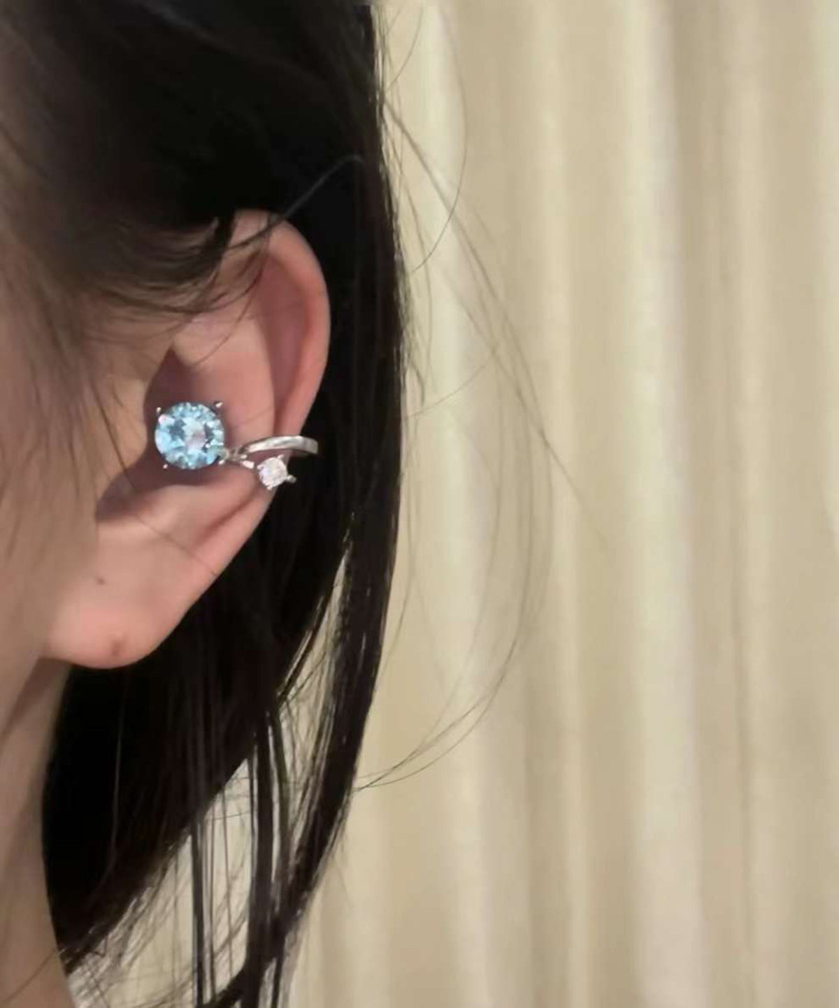 Solitaire CZ 18K Gold Anti Tarnish Single Ear Cuff Earring Bulk