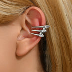 Spike Layer CZ 18K Gold Anti Tarnish Single Ear Cuff Earring Bulk