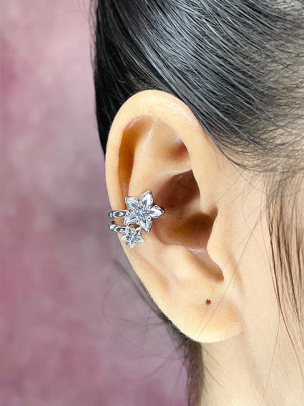 Star Cubic Zirconia 18K Gold Anti Tarnish Single Ear Cuff Earring Bulk Secondary image