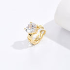 Heart CZ 18K Gold Anti Tarnish Single Ear Cuff Earring Bulk
