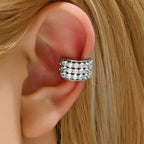 Triple Layer CZ 18K Gold Anti Tarnish Single Ear Cuff Earring Bulk