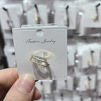 Curb CZ Mother Of Pearl Gold Anti Tarnish Single Ear Cuff Earring Bulk