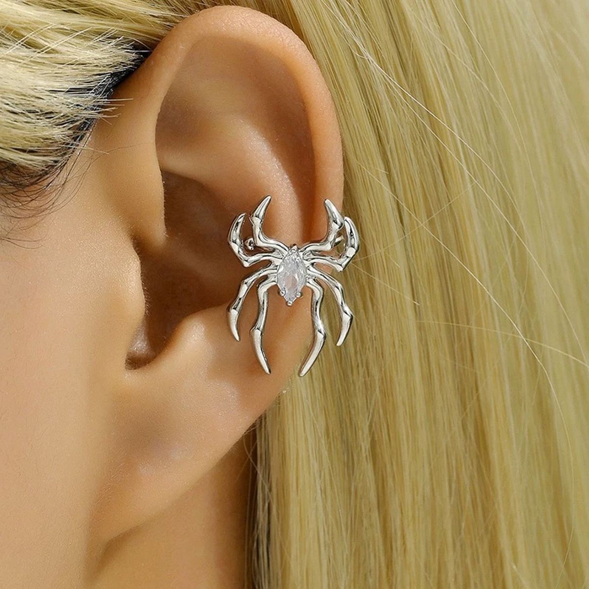 Spider CZ 18K Gold Anti Tarnish Single Ear Cuff Earring Bulk
