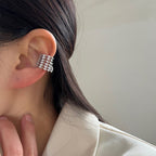 Marquise Filigree Surface Cubic Zirconia 18K Gold Anti Tarnish Single Ear Cuff Earring For Women