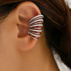 Designers CZ 18K Gold Anti Tarnish Single Ear Cuff Earring Bulk