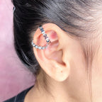Hexagon Dual Layer CZ Gold Anti Tarnish Single Ear Cuff Earring Bulk