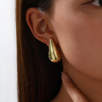 Star Tear Drop 18K Gold Anti Tarnish Stud Earring For Women Bulk