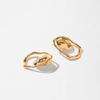 Beaten Finish 18K Gold Anti Tarnish Stud Earring For Women Bulk