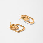Beaten Finish 18K Gold Anti Tarnish Stud Earring For Women Bulk