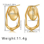 Beaten Finish 18K Gold Anti Tarnish Stud Earring For Women Bulk