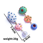 Multicolour Gemstone Pearl Gold Multi Miss Match Dangler Earring Bulk