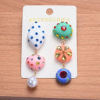 Multicolour Gemstone Pearl Gold Multi Miss Match Dangler Earring Bulk