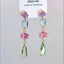 Multi Color Gold Plated Cubic Zirconia Alloy Dangler Earrings Bulk
