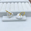Love Heart CZ Enamel Gold White Anti Tarnish Hoop Drop Earring Bulk