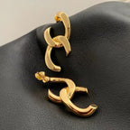 Curb Link 18K Gold Anti Tarnish Dangler Earring For Women Bulk