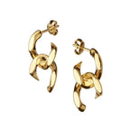 Curb Link 18K Gold Anti Tarnish Dangler Earring For Women Bulk
