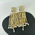 Evil Eye CZ Crystal Multicolour 18K Gold Dangler Tassel Earring Bulk