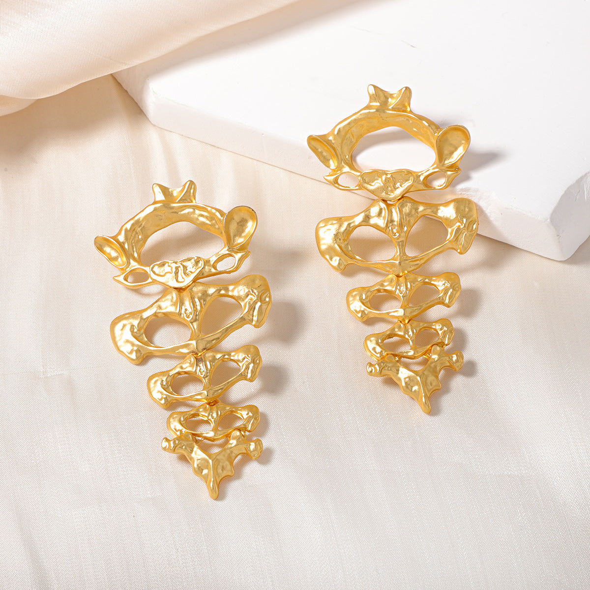 Fish Bone 18K Gold Chandelier Dangler Earring For Women Bulk