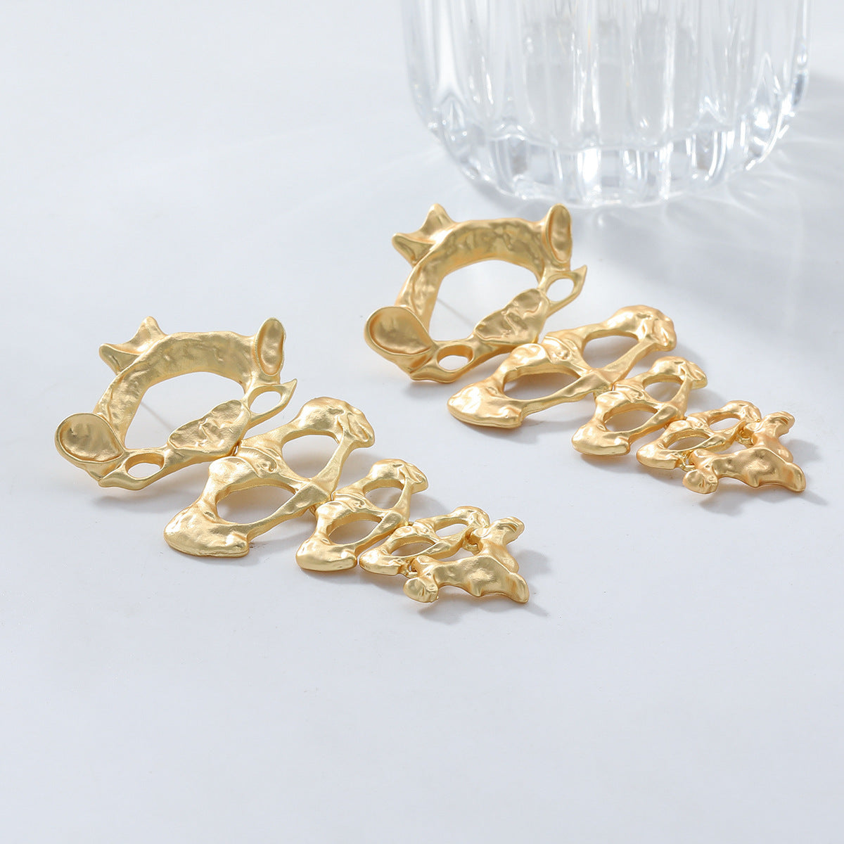 Fish Bone 18K Gold Chandelier Dangler Earring For Women Bulk