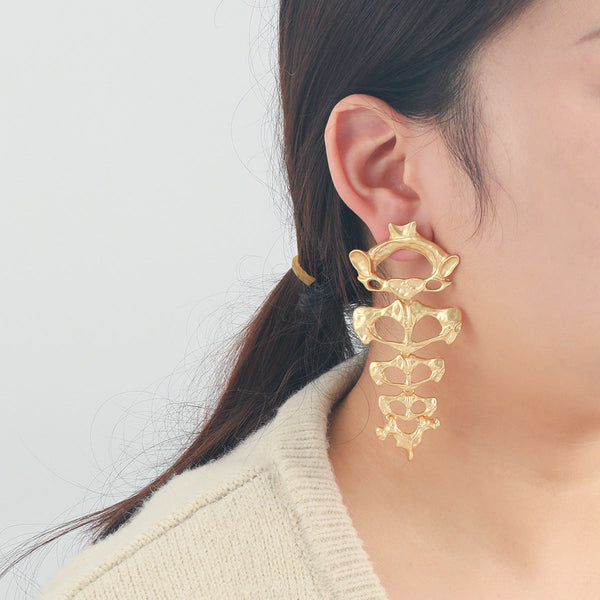 Fish Bone 18K Gold Chandelier Dangler Earring For Women Bulk Secondary image