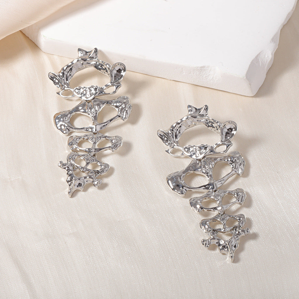 Fish Bone 18K Gold Chandelier Dangler Earring For Women Bulk