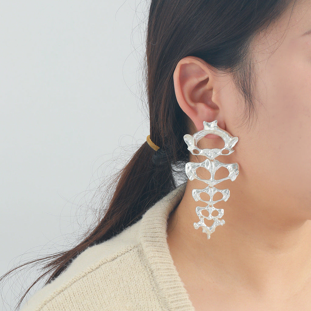 Fish Bone 18K Gold Chandelier Dangler Earring For Women Bulk