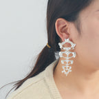Fish Bone 18K Gold Chandelier Dangler Earring For Women Bulk