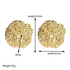 Beaten Finish 18K Gold Stud Earring For Women Bulk
