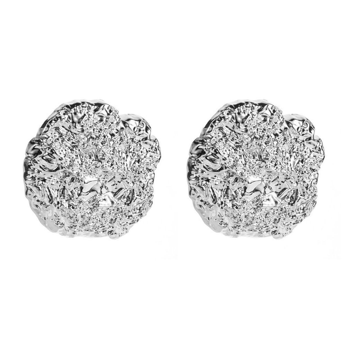Beaten Finish 18K Gold Stud Earring For Women Bulk