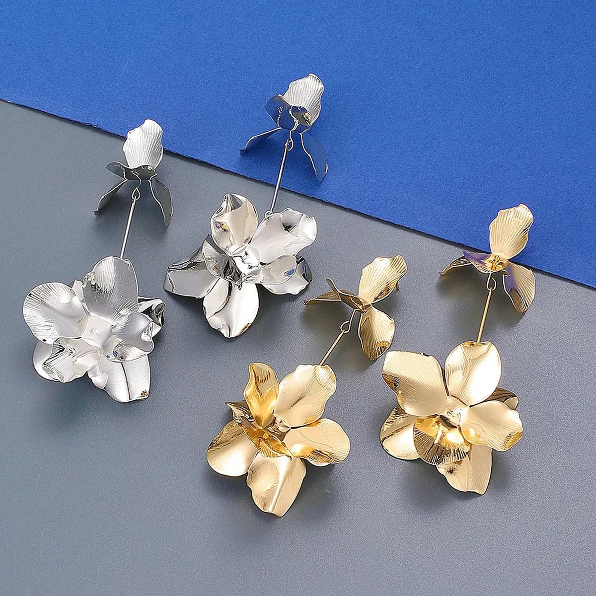 Flower 18K Gold Tassel Dangler Earring For Women Bulk