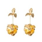 Flower 18K Gold Tassel Dangler Earring For Women Bulk