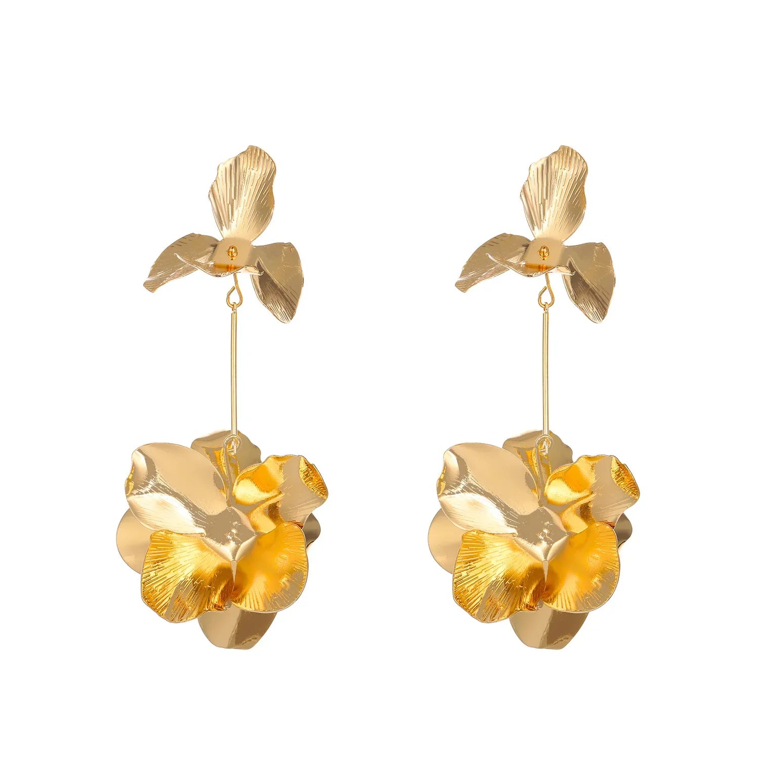 Flower 18K Gold Tassel Dangler Earring For Women Bulk