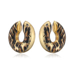 Leopard Gold Plated Enamel Alloy Ear Cuff Earrings For Women Bulk