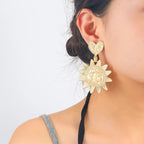 Star Sun Heart 18K Gold Dangler Earring For Women Bulk