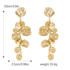 Beaten Finish Coin Silver Tassel Dangler Earring For Women Bulk