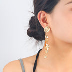 Beaten Finish Coin Silver Tassel Dangler Earring For Women Bulk