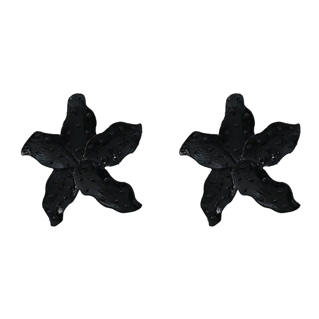 Star Fish Enamel Green 18K Gold Stud Earring For Women