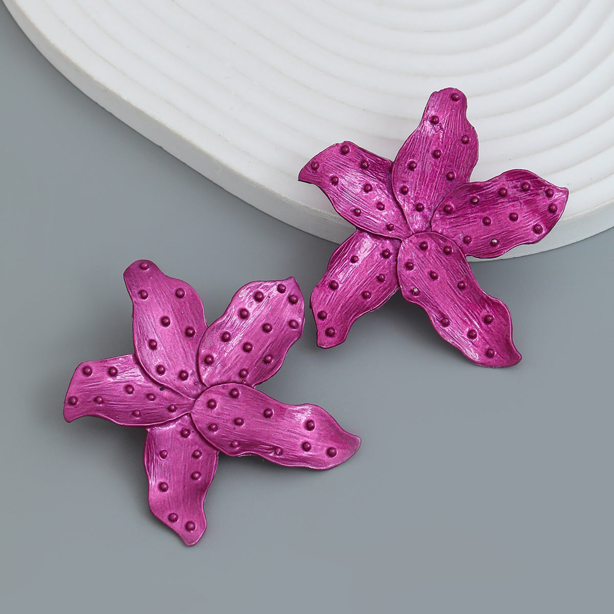 Star Fish Enamel Green 18K Gold Stud Earring For Women