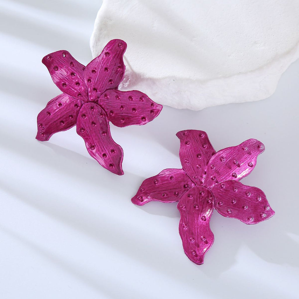 Star Fish Enamel Green 18K Gold Stud Earring For Women