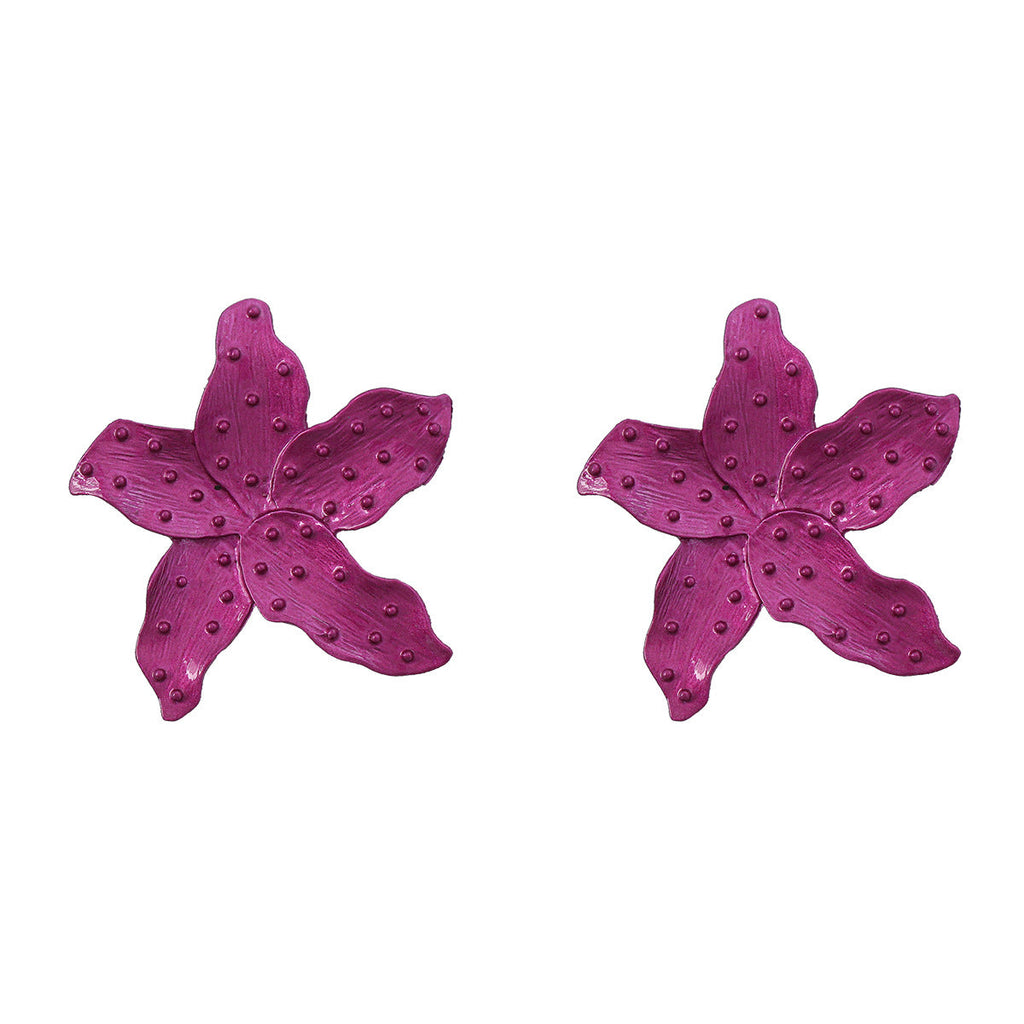 Star Fish Enamel Green 18K Gold Stud Earring For Women