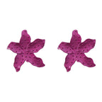 Star Fish Enamel Green 18K Gold Stud Earring For Women