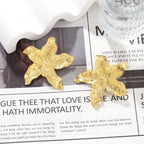 Star Fish Enamel Green 18K Gold Stud Earring For Women