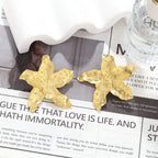 Star Fish Enamel Green 18K Gold Stud Earring For Women