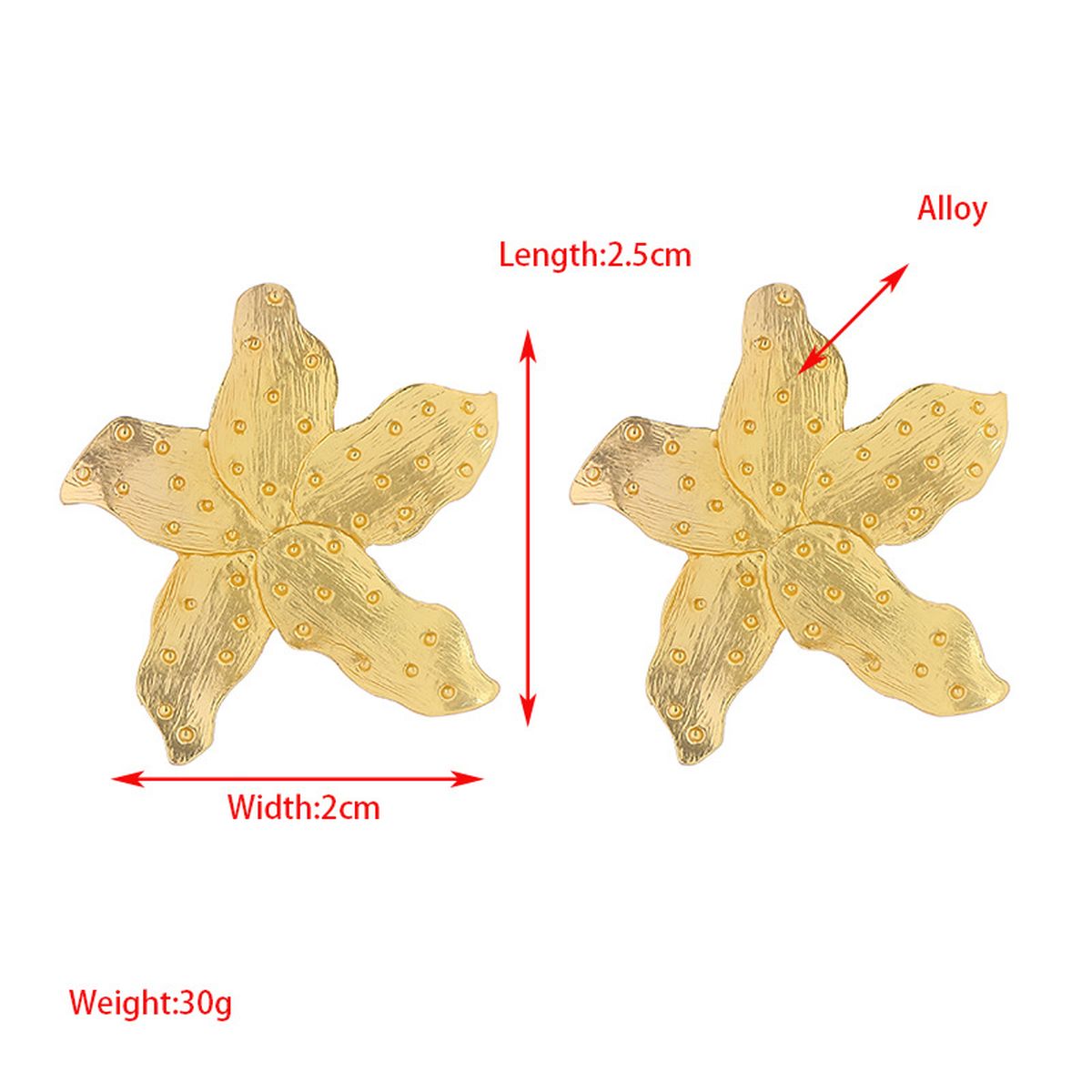 Star Fish Enamel Green 18K Gold Stud Earring For Women