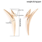 Pointy 18K Gold Anti Tarnish Stud Earring For Women Bulk