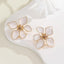 Flower Enamel 18K Gold White Anti Tarnish Stud Earring For Women Bulk